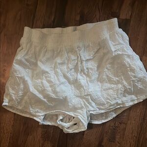 White Eyelet Women Shorts